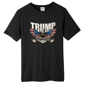 Trump 2024 Flag Take America Back  Donald Trump  Tall Fusion ChromaSoft Performance T-Shirt