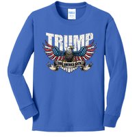 Trump 2024 Flag Take America Back  Donald Trump  Kids Long Sleeve Shirt