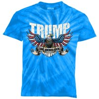 Trump 2024 Flag Take America Back  Donald Trump  Kids Tie-Dye T-Shirt