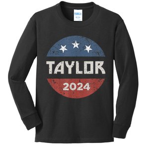 Taylor 2024 First Name Personalized Kids Long Sleeve Shirt