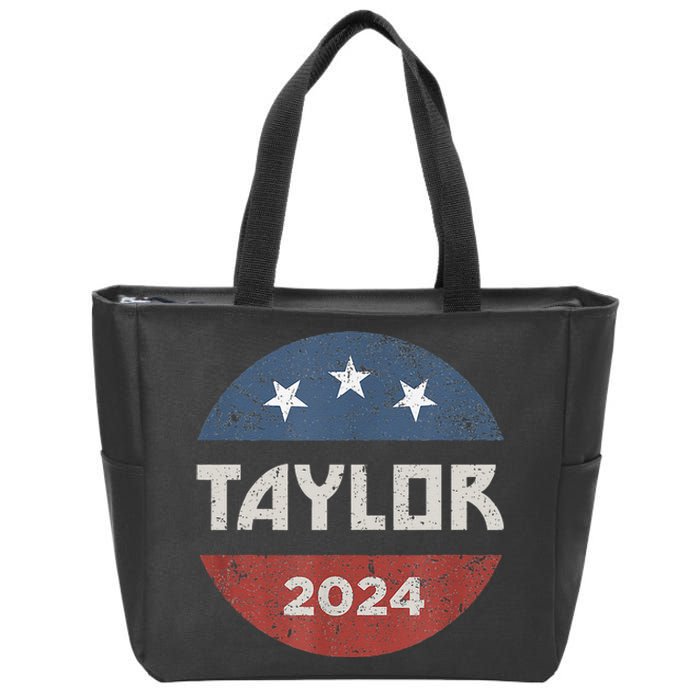 Taylor 2024 First Name Personalized Zip Tote Bag