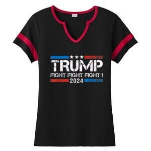 Trump 2024 Fight Fight Fight Trump President Election 2024 Ladies Halftime Notch Neck Tee