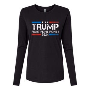 Trump 2024 Fight Fight Fight Trump President Election 2024 Womens Cotton Relaxed Long Sleeve T-Shirt