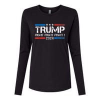 Trump 2024 Fight Fight Fight Trump President Election 2024 Womens Cotton Relaxed Long Sleeve T-Shirt