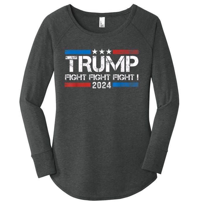 Trump 2024 Fight Fight Fight Trump President Election 2024 Women's Perfect Tri Tunic Long Sleeve Shirt