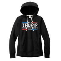 Trump 2024 Fight Fight Fight Trump President Election 2024 Women's Fleece Hoodie