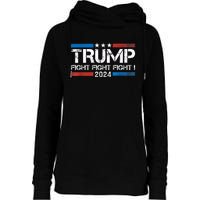 Trump 2024 Fight Fight Fight Trump President Election 2024 Womens Funnel Neck Pullover Hood