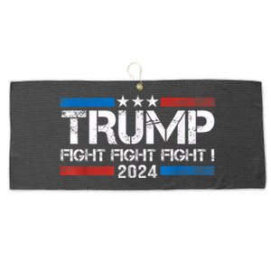 Trump 2024 Fight Fight Fight Trump President Election 2024 Large Microfiber Waffle Golf Towel