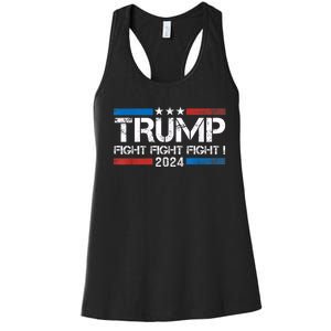 Trump 2024 Fight Fight Fight Trump President Election 2024 Women's Racerback Tank