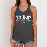 Trump 2024 Fight Fight Fight Trump President Election 2024 Women's Knotted Racerback Tank