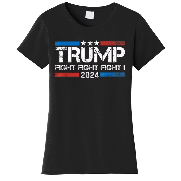 Trump 2024 Fight Fight Fight Trump President Election 2024 Women's T-Shirt