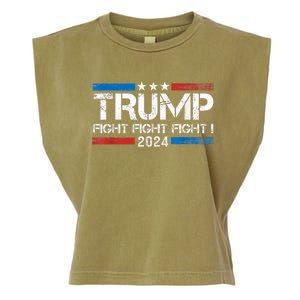 Trump 2024 Fight Fight Fight Trump President Election 2024 Garment-Dyed Women's Muscle Tee