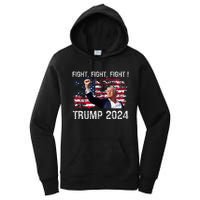 Trump 2024 Fight Fight Fight Women's Pullover Hoodie