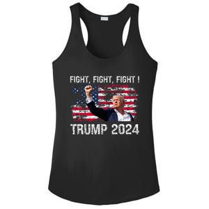 Trump 2024 Fight Fight Fight Ladies PosiCharge Competitor Racerback Tank