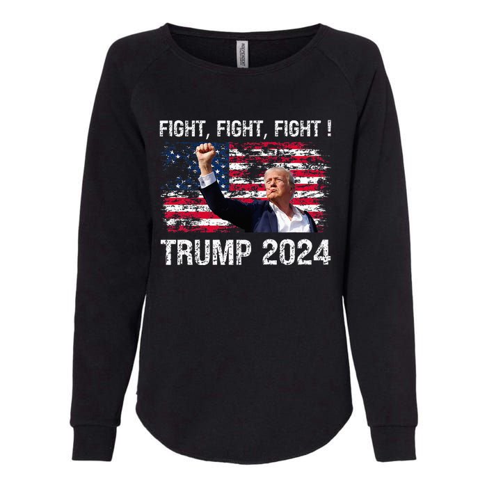 Trump 2024 Fight Fight Fight Womens California Wash Sweatshirt