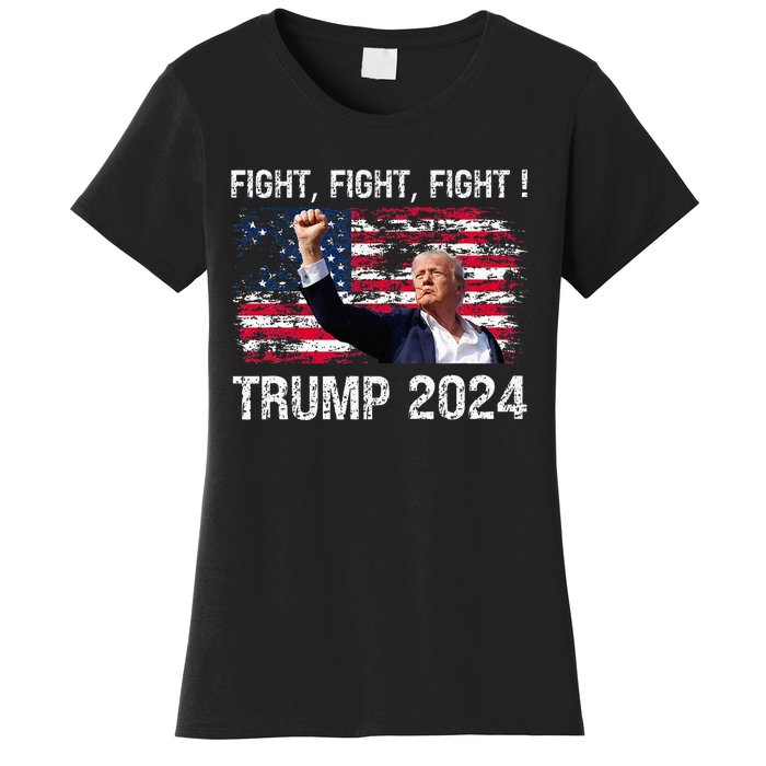 Trump 2024 Fight Fight Fight Women's T-Shirt