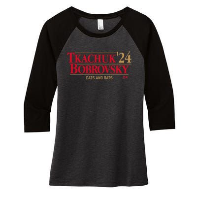 Tkachukbobrovsky 24 Florida Hockey Women's Tri-Blend 3/4-Sleeve Raglan Shirt