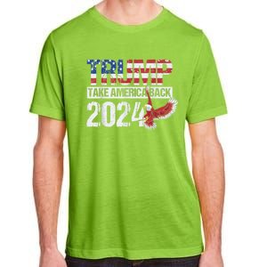 Trump 2024 Flag Take America Back Men Women Trump 2024 Adult ChromaSoft Performance T-Shirt