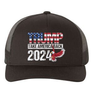 Trump 2024 Flag Take America Back Men Women Trump 2024 Yupoong Adult 5-Panel Trucker Hat