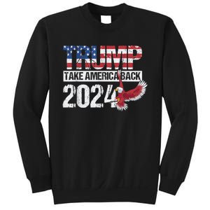 Trump 2024 Flag Take America Back Men Women Trump 2024 Sweatshirt