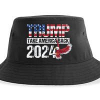 Trump 2024 Flag Take America Back Men Women Trump 2024 Sustainable Bucket Hat