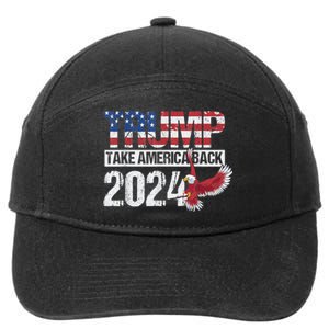 Trump 2024 Flag Take America Back Men Women Trump 2024 7-Panel Snapback Hat