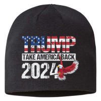 Trump 2024 Flag Take America Back Men Women Trump 2024 Sustainable Beanie