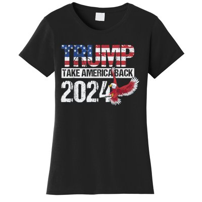 Trump 2024 Flag Take America Back Men Women Trump 2024 Women's T-Shirt