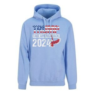 Trump 2024 Flag Take America Back Men Women Trump 2024 Unisex Surf Hoodie