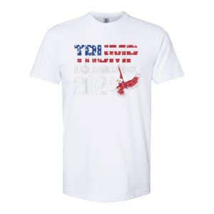 Trump 2024 Flag Take America Back Men Women Trump 2024 Softstyle CVC T-Shirt