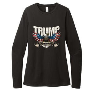 Trump 2024 Flag Take America Back Donald Trump Womens CVC Long Sleeve Shirt