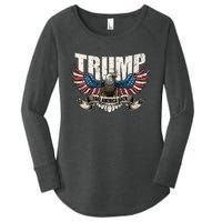 Trump 2024 Flag Take America Back Donald Trump Women's Perfect Tri Tunic Long Sleeve Shirt