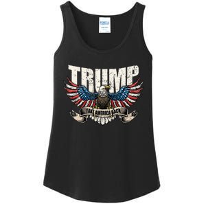 Trump 2024 Flag Take America Back Donald Trump Ladies Essential Tank