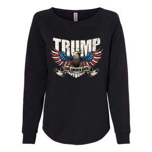 Trump 2024 Flag Take America Back Donald Trump Womens California Wash Sweatshirt