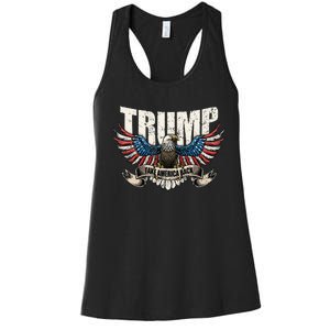 Trump 2024 Flag Take America Back Donald Trump Women's Racerback Tank