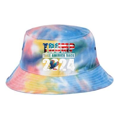 Trump 2024 Flag Take America Back 4th Of July Trump 2024 Tie Dye Newport Bucket Hat