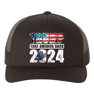 Trump 2024 Flag Take America Back 4th Of July Trump 2024 Yupoong Adult 5-Panel Trucker Hat