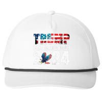 Trump 2024 Flag Take America Back 4th Of July Trump 2024 Snapback Five-Panel Rope Hat