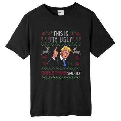 Trump 2024 Funny Xmas Ugly Sweater Tall Fusion ChromaSoft Performance T-Shirt