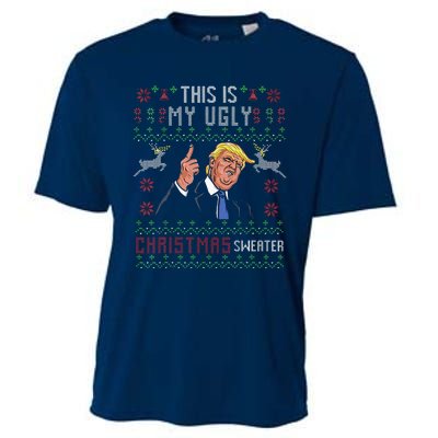 Trump 2024 Funny Xmas Ugly Sweater Cooling Performance Crew T-Shirt