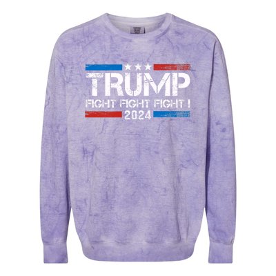 Trump 2024 Fight Fight Fight Trump President Election 2024 Colorblast Crewneck Sweatshirt