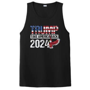 Trump 2024 Flag Take America Back Men Women Trump 2024 PosiCharge Competitor Tank