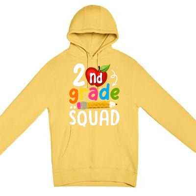 Team 2Nd Grade Squad First Day Of Second Grade Teacher Gift Premium Pullover Hoodie