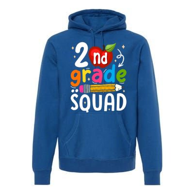 Team 2Nd Grade Squad First Day Of Second Grade Teacher Gift Premium Hoodie