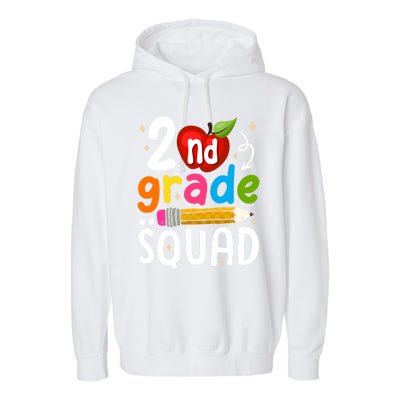 Team 2Nd Grade Squad First Day Of Second Grade Teacher Gift Garment-Dyed Fleece Hoodie