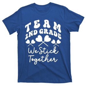 Team 2nd Grade We Stick Together Second Teacher Heart Sucker Gift T-Shirt