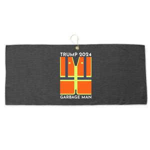 Trump 2024 Garbage Man Large Microfiber Waffle Golf Towel