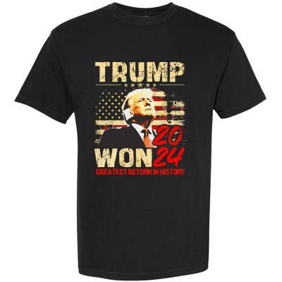 Trump 2024 Greatest Return In History Garment-Dyed Heavyweight T-Shirt