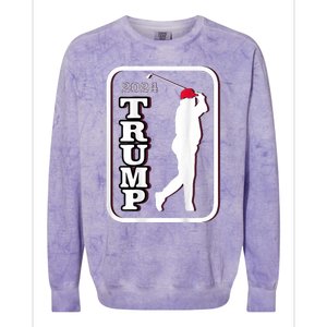 Trump 2024 Golf Colorblast Crewneck Sweatshirt