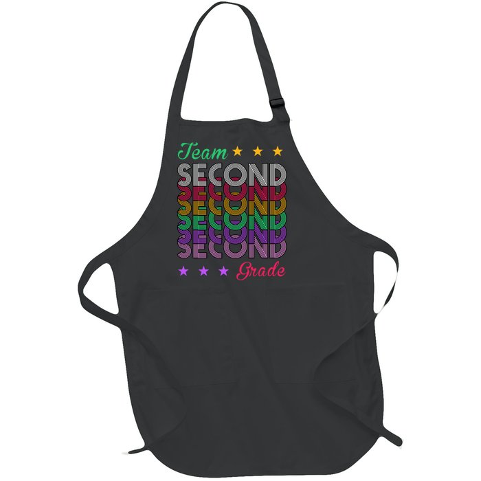 Team 2nd Grade Teacher Back To School Full-Length Apron With Pockets